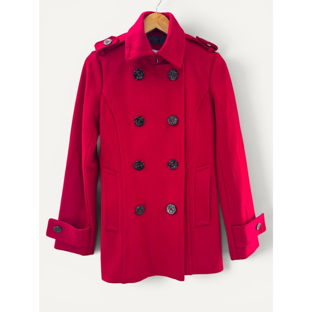 dELiA*s Pea Coat Size S Wool Blend Double‎ Breasted  Y2K Nautical Downtown Girl